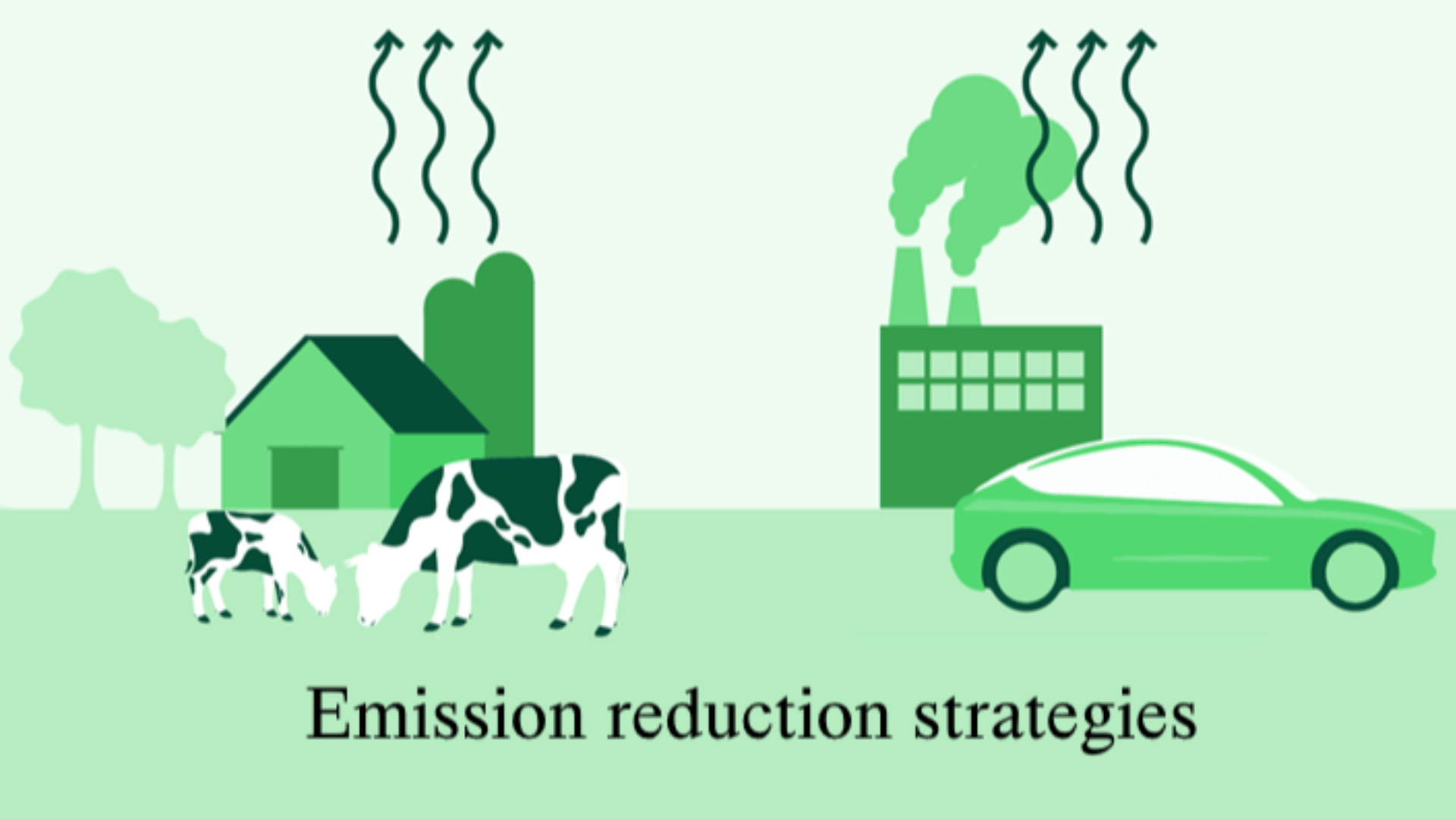 Emission reduction strategies infographic