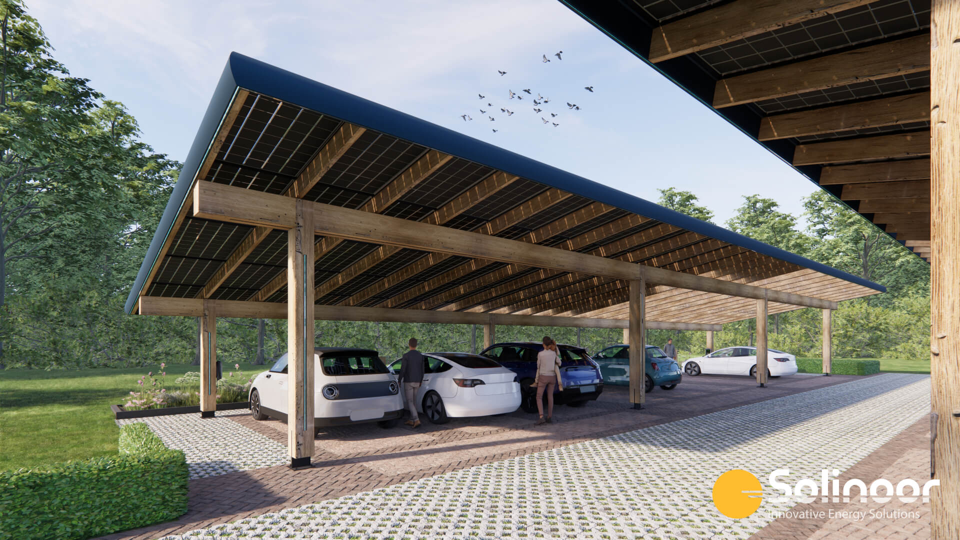 Solinoor wooden carport